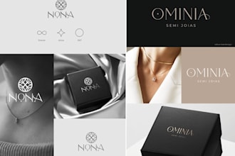 do modern minimalist and luxury, crown, jewelry logo design unlimited revision
