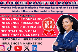 be your influencer manager marketing influencer research outreach campaign