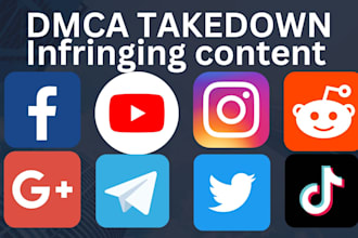 submit dmca takedown notice to remove infringement content