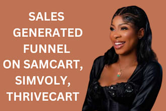 ebook sales funnel setup on samcart, thrivecart builderall