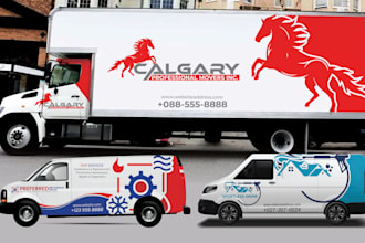 design awesome car, van, truck, trailer vehicle wrap design