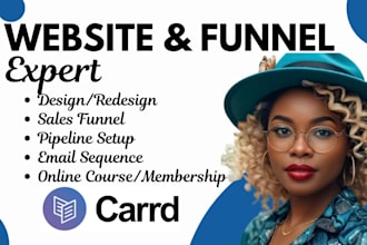 design carrd website, carrd landing page, and carrd website redesign, vcard