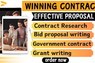 find win government contract bid proposal grant research rfp rfq grant proposal