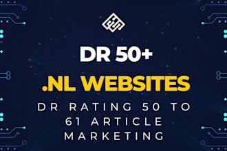 place your articles on 5 dutch websites DR 50 or higher