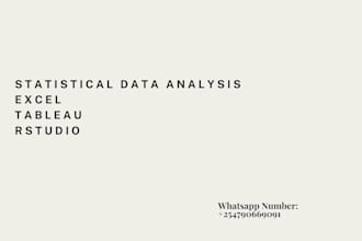 do statistical data anlysis with spss, excel, tableau, r