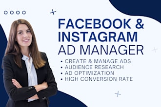 create fb and insta ads with audience research and page set up