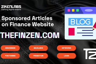 publish your blog article on our finance website the fin zen