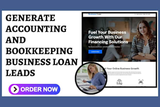 generate bookkeeping leads accounting leads business loan leads landing page