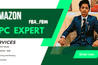 setup and manage amazon ppc campaign, amazon fba ppc manager