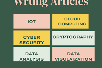 write iot , cyber security and cloud computing articles
