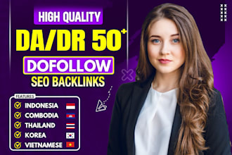 do korea thailand cambodia indonesia hong kong tf da DR SEO dofollow backlinks