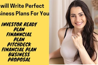 be your exclusive  business plans writer with financial plans