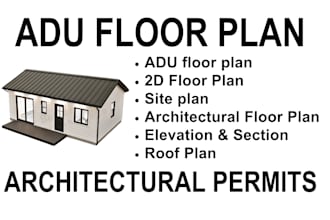 redraw your adu floor plan PDF image or sketch into autocad