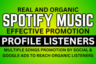 create ads to promote and increase your profile listeners on spotify