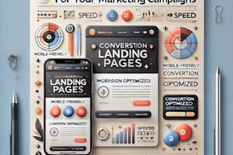 create a high converting, mobile landing page for marketing