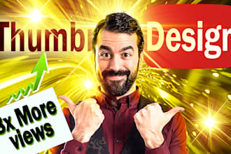 create attractive clickbait amazing youtube thumbnail