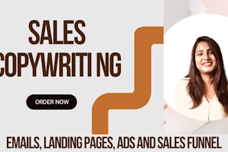 write sales copy, landing page, and email copy