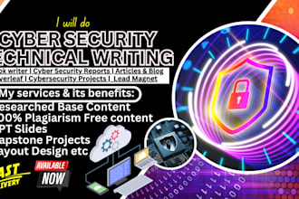 do cybersecurity and information security report, technical research and writing