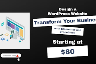 design a wordpress website with elementor and crocoblock