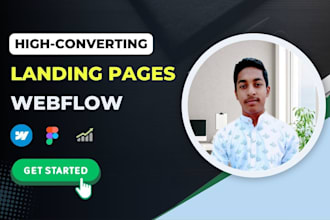 create high converting lead generation landing pages webflow