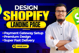 design or redesign shopify landing page for high converting
