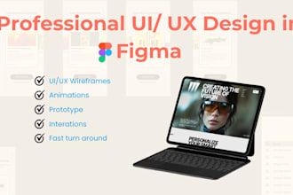 ui ux design mobile app wireframe prototype interactions animations on figma