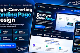 create a creative responsive wordpress landing page