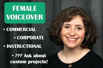 provide female american commercial voiceover
