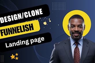 clone your funnelish landing page, product page and checkout page