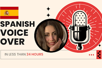 record a professional female spanish voice over