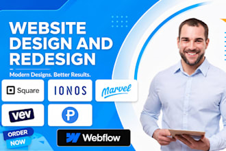 design on vev, marvel, web com, ionos, pageflow website