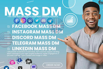 instagram bulk message facebook direct message linkedin, discord twitter mass dm