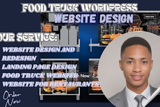 design wordpress online food ordering and redesign food business
