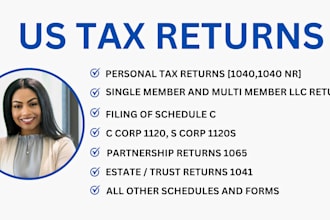 do US tax filing, US tax returns, llc tax, business tax 1120 5472 1040