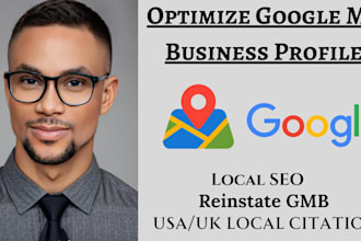 create google my business profile verification USA local citation gmb reinstate
