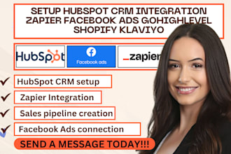 setup hubspot CRM integration zapier facebook ads gohighlevel shopify klaviyo