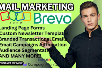 setup email campaign, newsletter template transactional email, landing page form