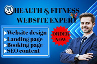 design responsive health and fitness website wordpress website sport website