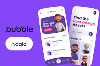 build new or complete your bubble adalo flutterflow mobile and web application