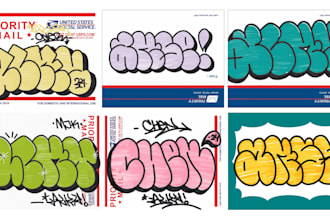 design digital graffiti sticker slap for you