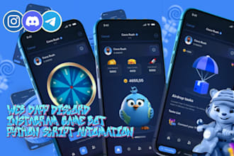 web3 dapp game, crypto bot, discord game bot, telegram game bot, python script