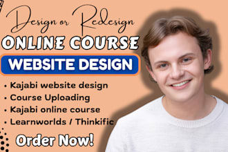 develop online course website on kajabi learnworlds thinkific or freshlearn