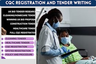 do cqc registration UK tender for nhs healthcare home domiciliary care bid propo