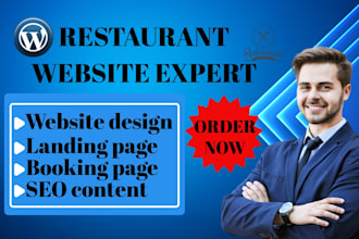 design  a modern responsive restaurant website food website with booking