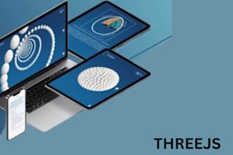 create 3d interactive website, html css, opengl, reactjs, webgl, threejs render