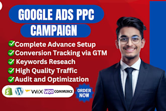 setup google ads adwords PPC search campaign manage sponsored ads optimize