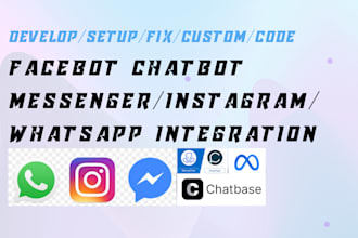 develop ai facebot whatsapp instagram chatbot meta make com integromat n8n made