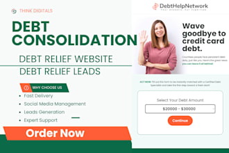 be your debt relief marketing expert, debt relief leads, debt relief website