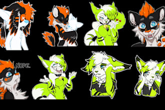 design custom furry animated telegram stickers, crypto nsfw furry stickers