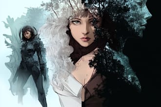 draw vibrant fantasy anime and manga character design